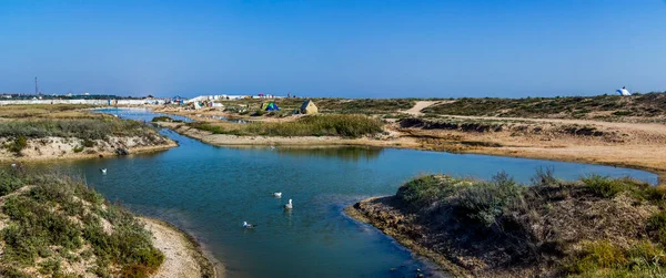 Ukrayna 'nın Azov Denizi' ne Arapların tükürdüğü deniz kenarında sığ, tuzlu bir göl.