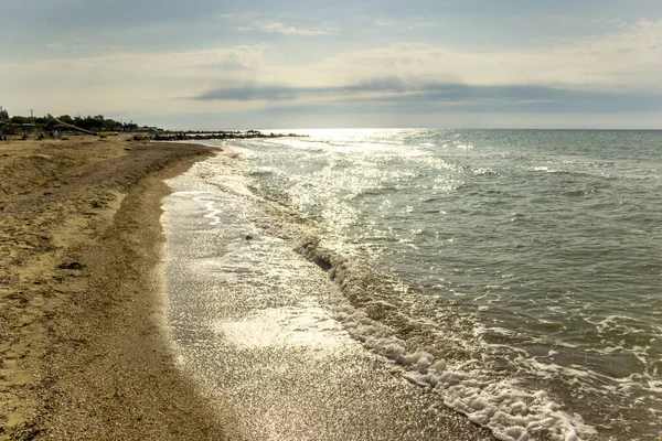 Landscape Azov Sea Bright Sunny Day Sea Azov Ukraine — Φωτογραφία Αρχείου