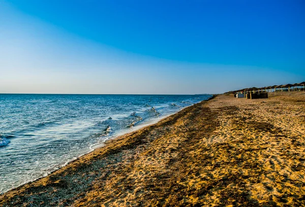 Paysage Mer Azov Beau Temps Mer Azov Ukraine — Photo