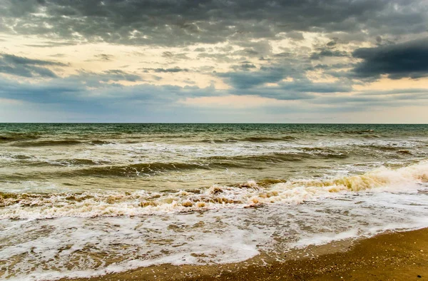 Landscape Sea Cloudy Weather Sea Azov Ukraine — Stock Fotó