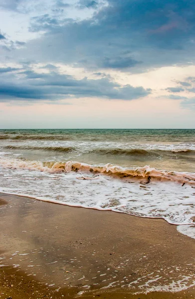 Landscape Sea Cloudy Weather Sea Azov Ukraine — Stock Fotó