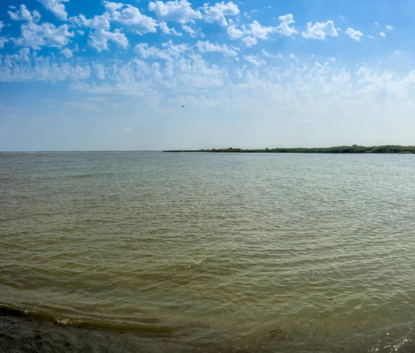 Ett Panoramautsikt Över Svarta Havet Nära Donau Deltat Odessa Regionen — Stockfoto