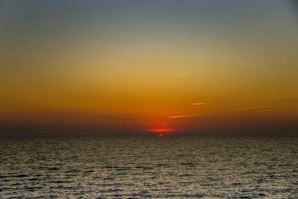 Landscape Sunrise Sea Sea Azov Ukraine — стоковое фото
