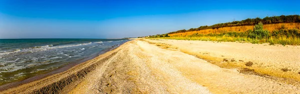 Landscape Azov Sea Bright Sunny Day Sea Azov Ukraine — Fotografia de Stock