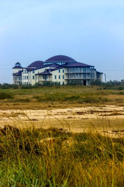 Ukrayna 'nın Azov Denizi' ndeki Arap tükürüğü üzerinde bozkır evi.