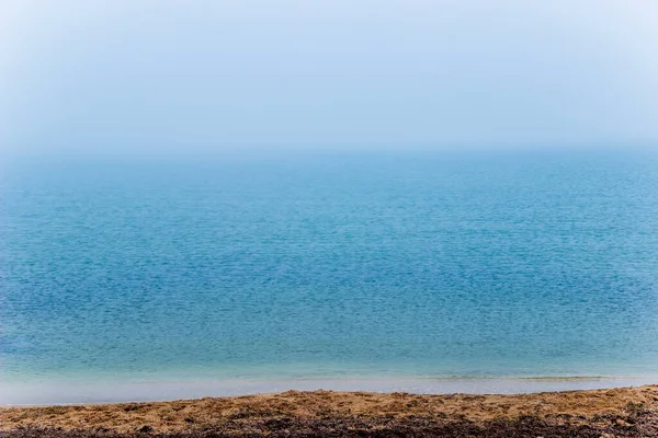 Landskap Havet Vid Dimmigt Väder Azovska Sjön Ukraina — Stockfoto