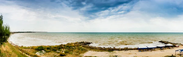 Landskap Azovska Havet Vid Stormigt Väder Azovska Sjön Ukraina — Stockfoto