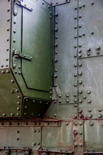 Close Armor Detail Vintage Tank First World War Times — Stockfoto