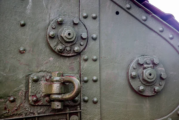 Close Armor Detail Vintage Tank First World War Times — Stock Photo, Image