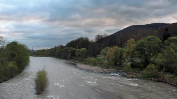 Landscape Opir River Carpathian Skole Beskids National Nature Park Lviv — Wideo stockowe