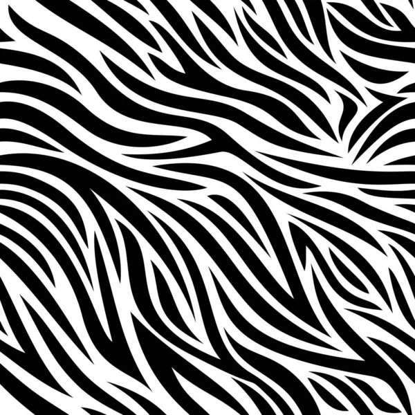 Seamless Stripes Zebras Fur Background Vector Illustration — Vetor de Stock