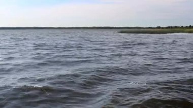 Shatskyi Lakes grubunun Liutsymer Gölü manzarası, Shatsk Ulusal Doğal Parkı, Batı Ukrayna 'nın Volyn bölgesi
