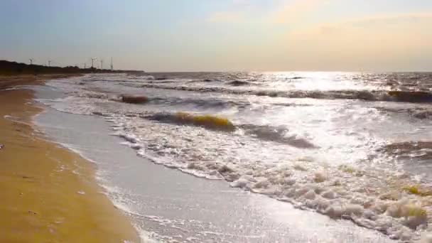 Krajobraz Morza Przy Burzliwej Pogodzie Morze Azowskie Ukraina — Wideo stockowe