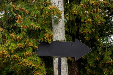 Siyah bir emprty işaretleyici okun yakın plan görüntüsü