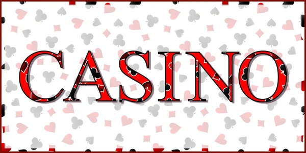 Casino banner s hrací karty vyhovuje pozadí — Stockový vektor