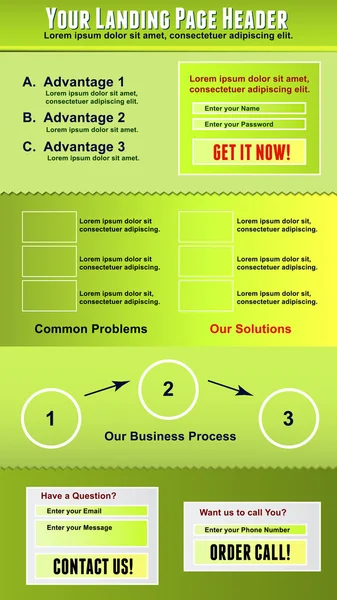 açılış sayfası şablonu. vektör çizim