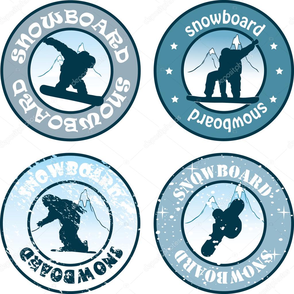 Snowboard stamp