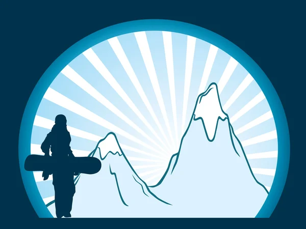 Snowboardista — Stockový vektor