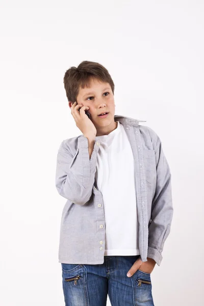 Boy talking on the phone — Stock Photo, Image