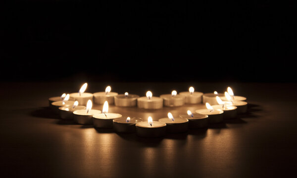 Heart of candles