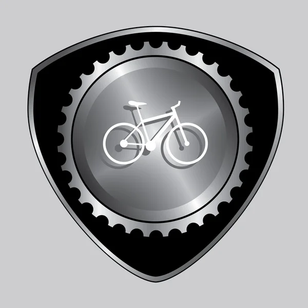 骑自行车的徽章 — 图库矢量图片