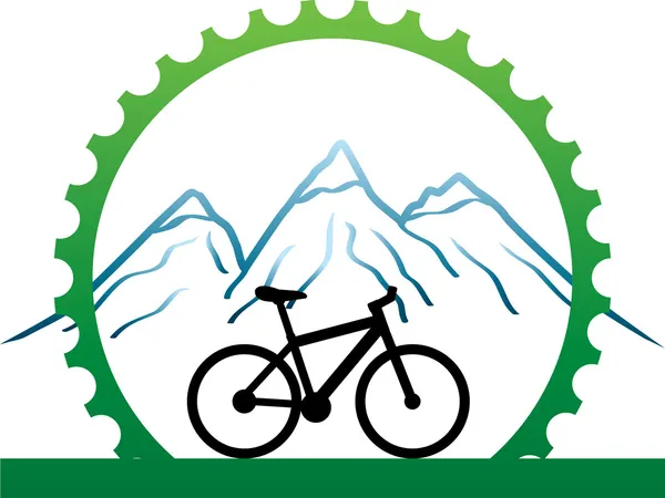 Design for mountain bikers — Stock Vector