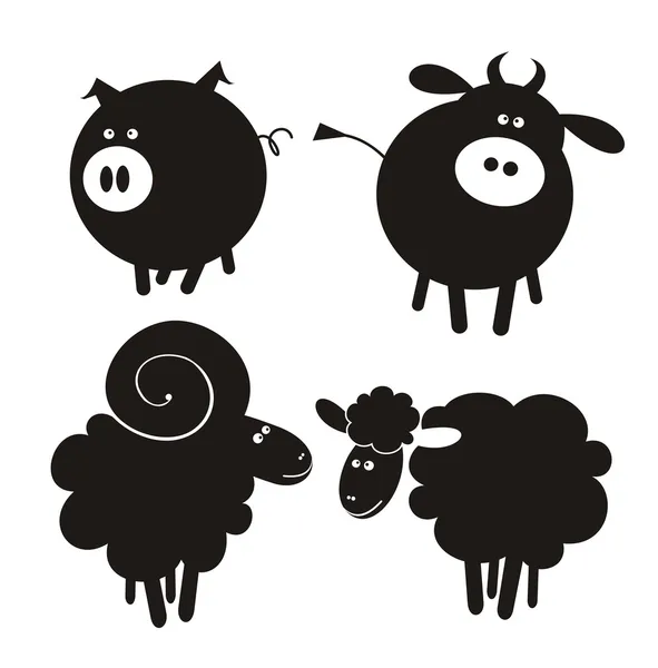 Animales de granja . — Vector de stock