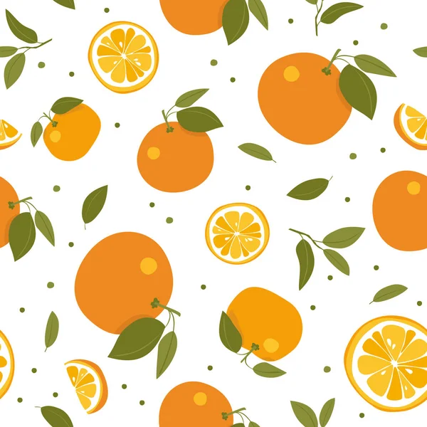Patrón sin costura de fruta naranja para papel, cubierta, tela, envoltura de regalo, arte de la pared, decoración interior. Vectores De Stock Sin Royalties Gratis