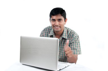 Man and Internet clipart