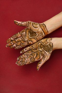 decorated indian hands clipart