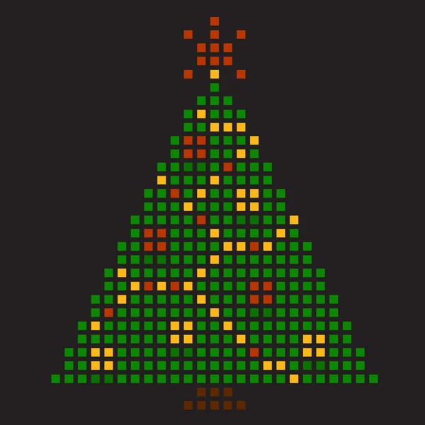 Christmas tree of squares — Stock Vector