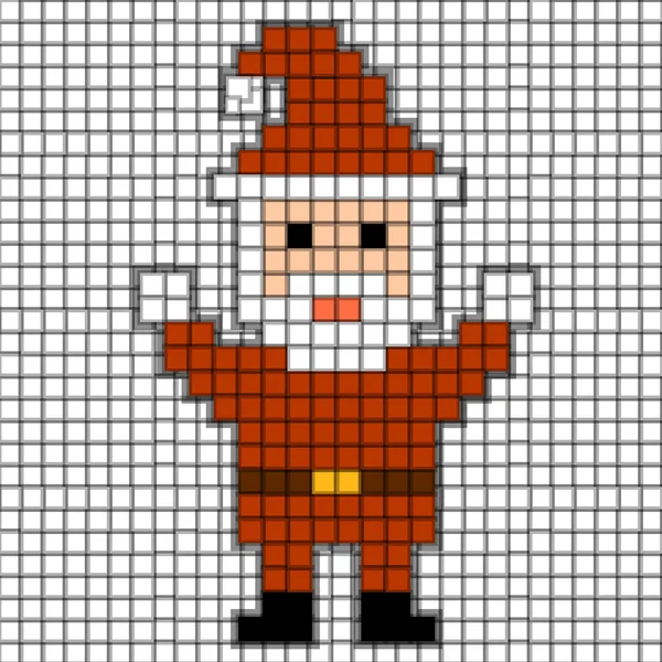 Ilustrado Santa Claus de las plazas — Vector de stock