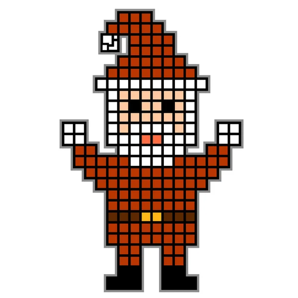 Geïllustreerde santa claus van de kwadraten — Stockvector