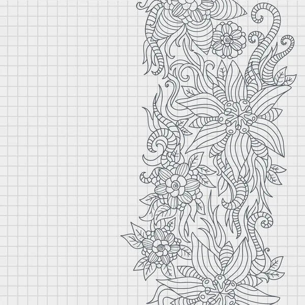 Textura vintage com padrão floral — Vetor de Stock