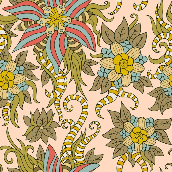 Textura vintage con patrón floral — Archivo Imágenes Vectoriales