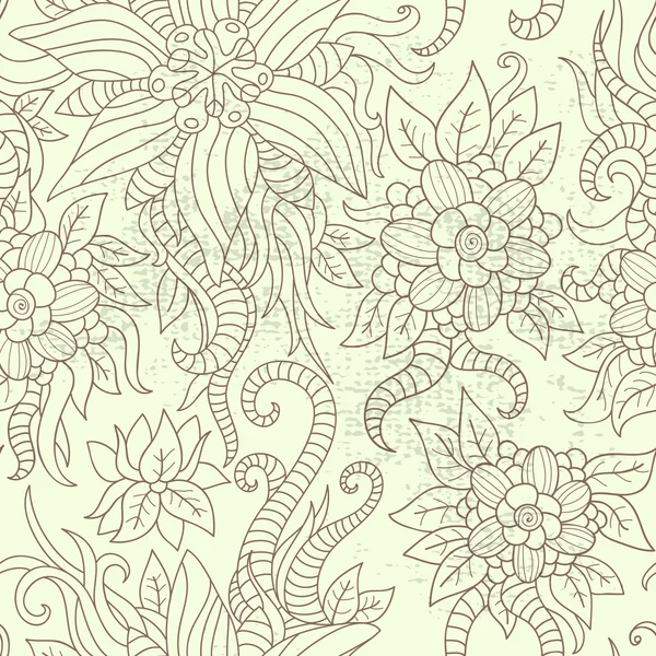 Textura vintage con patrón floral — Archivo Imágenes Vectoriales