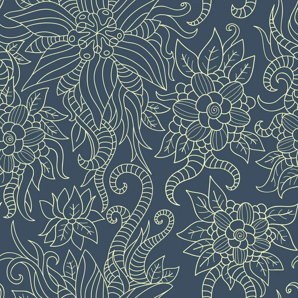 Textura vintage con patrón floral — Vector de stock