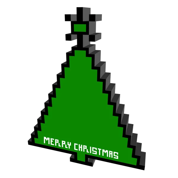Arbre de Noël illustré — Image vectorielle