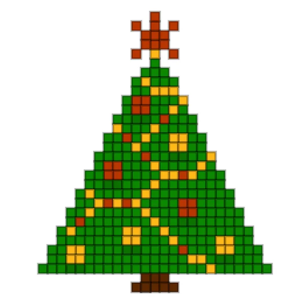 Arbre de Noël des carrés — Image vectorielle