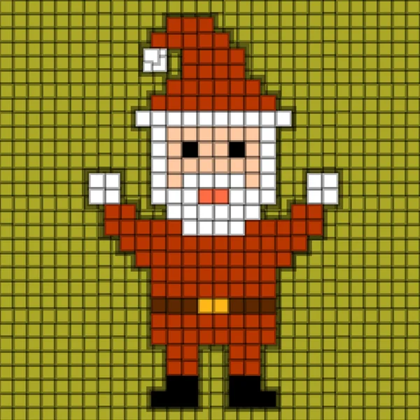 Ilustrado Santa Claus de las plazas — Vector de stock