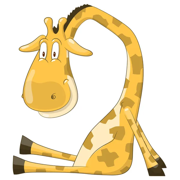Girafa dos desenhos animados. Ilustração vetorial — Vetor de Stock