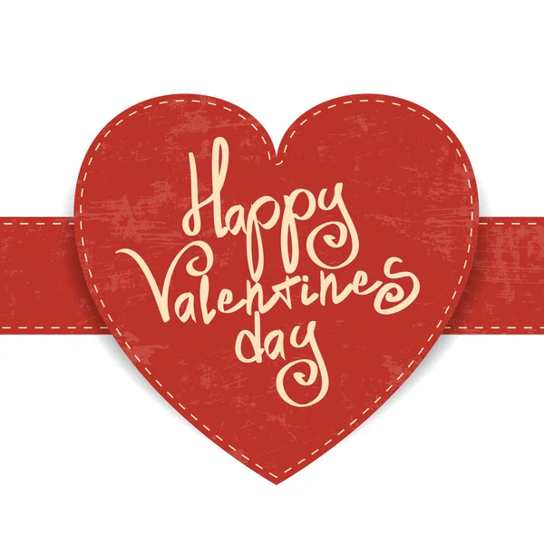Vector heart for valentine day design over white background — Stock Vector