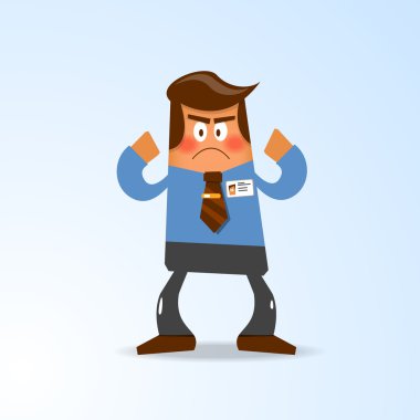 Angry office manager