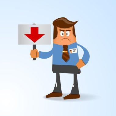 Angry office manager