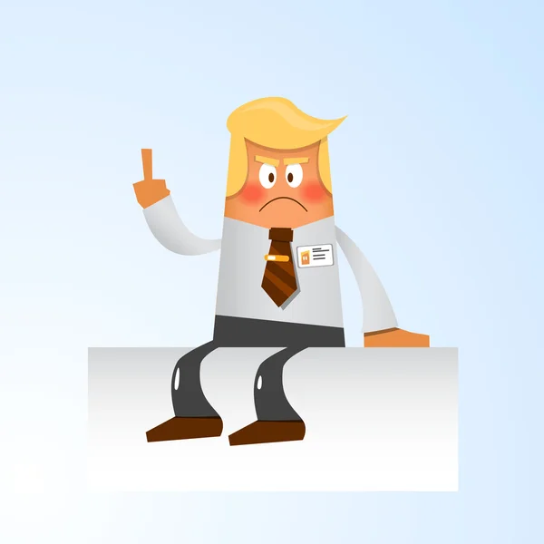 Angry office manager — Stock Vector
