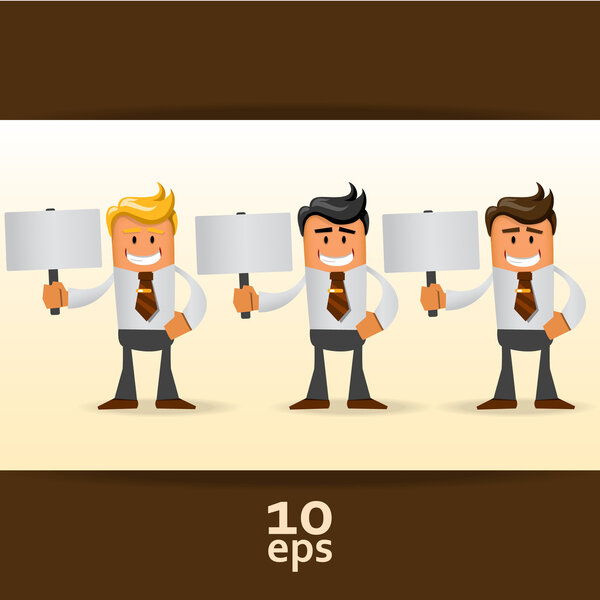 Set of office manager. Vector illustration