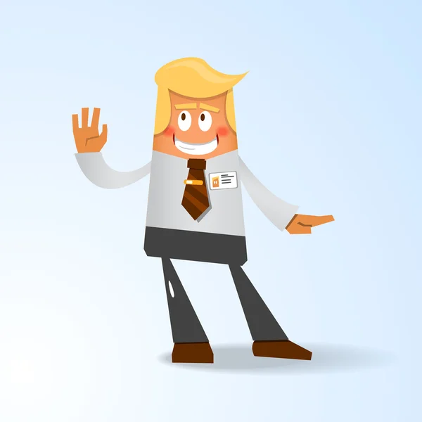 Happy office man — Stock Vector