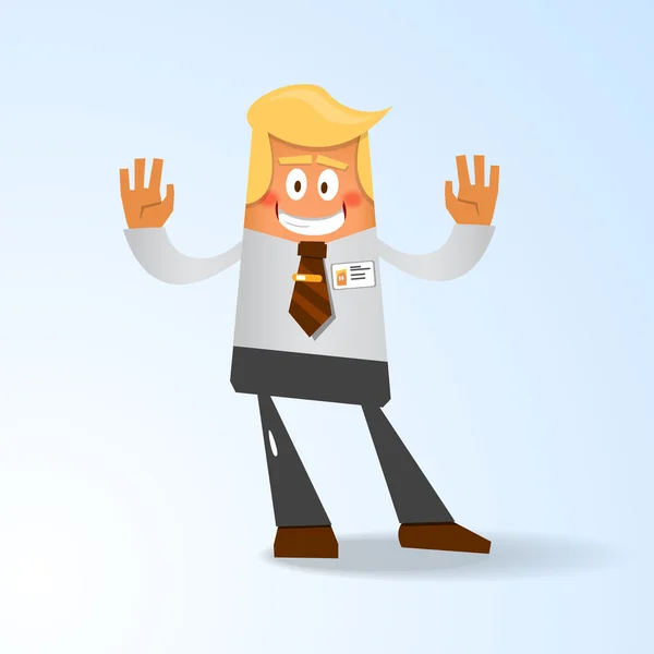 Happy office man — Stock Vector