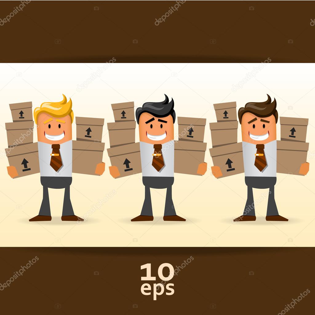 Set of office manager. Vector illustration
