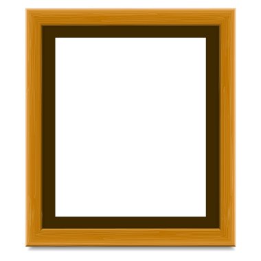 gerçekçi ahşap çerçeve. resimde beyaz zemin üzerine